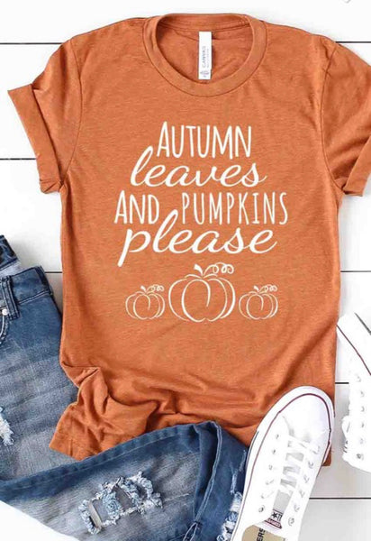 Autumn leaves and pumpkin please