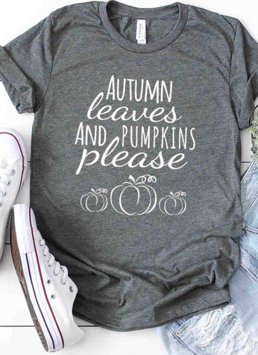 Autumn leaves and pumpkin please