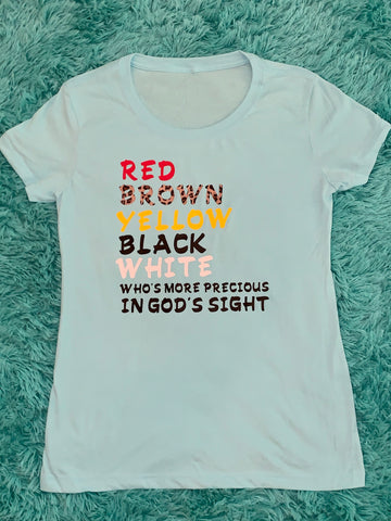 RED-BROWN-YELLOW-BLACK-WHITE-TEE