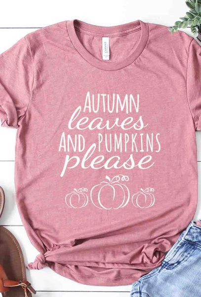 Autumn leaves and pumpkin please